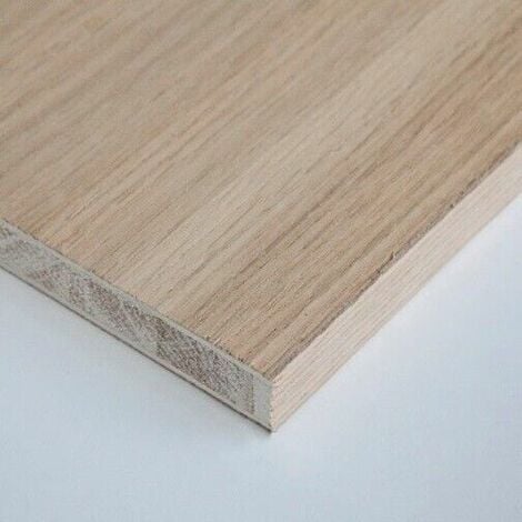 Pannello listellato rovere europeo a/b mm 19 x 1240 x 1500 a 7 strati qualità ab