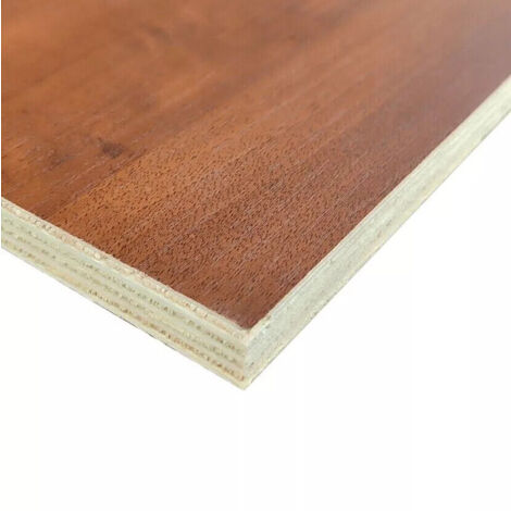 Pannello multistrato bilaminato colore legno noce scuro finitura poro mm 18