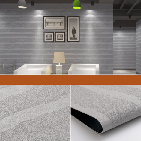 Pannello murale in PVC autoadesivo 60×280 cm / Paraschizzi – Pannello fonoassorbente autoadesivo – Carta da parati per soggiorno (Grigio)