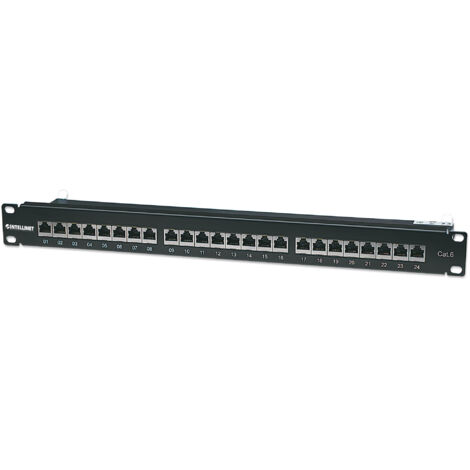 Pannello Patch INTELLINET STP a 24 Posti RJ45 Cat. 6 Nero