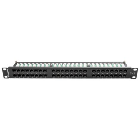 Pannello patch Lanberg PPU6-1048-B 48 porte 19 1U Cat. 6 Grigio [PPU6-1048-B]