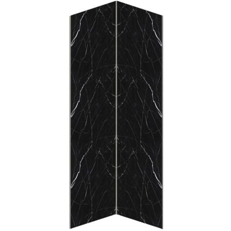 Pannello per parete da doccia effetto marmo con profili 2 x L90 x H210 cm in Alluminio - Lotto di 2 - ENEKO