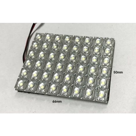 Pannello Plafoniera Lampada Led 12V Con 48 Led F5 Flux Colore Blue Blu Per Luci Abitacolo Cassone Furgone Camper
