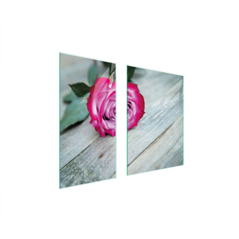 PANNELLO PROTETTIVO IN VETRO 75x52 ROSA