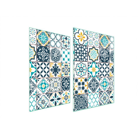 PANNELLO PROTETTIVO IN VETRO PER CUCINA 2x35x52 MOSAICO