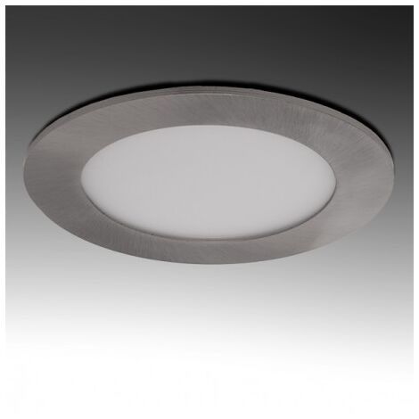 Pannello rotondo acciaio satinato nichel slim led 3w ip20 incasso Faro faretto luce bianca fredda naturale calda Downlight  fredda bianca 6500k