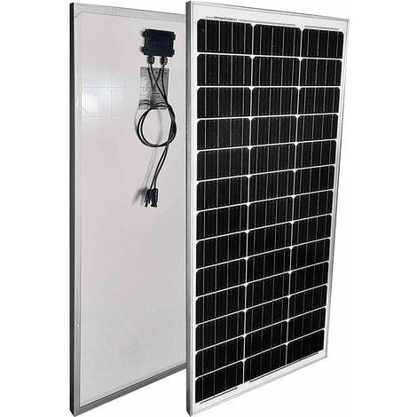 Pannello Solare Monocristallino Fotovoltaico 100 W Batteria 12V Set a  Scelta