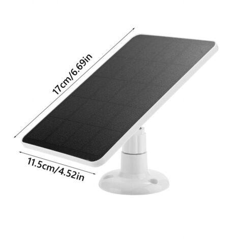 Pannello solare Eosnow per telecamera di sicurezza, impermeabile IP6, alimentazione continua regolabile a 360 gradi, con pannelli di ricarica da 10 W 5 V, porta Type-C e cavo da 3 m, compatibile con l