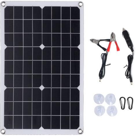 Pannello solare flessibile e impermeabile da 20 W - Kit di ricarica della batteria per uso esterno
