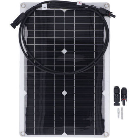Pannello solare flessibile monocristallino da 20 W 18 V - Per caricabatterie da 12 V, telecamere di sicurezza, applicazioni off-grid