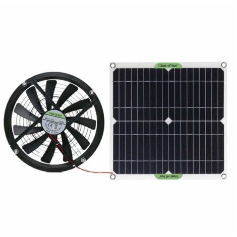 Pannello solare in silicone da 100 W, pellicola solare da 12 V, ventola solare, mini ventola di raffreddamento da 10 pollici, ventola di scarico solare Ven STOL