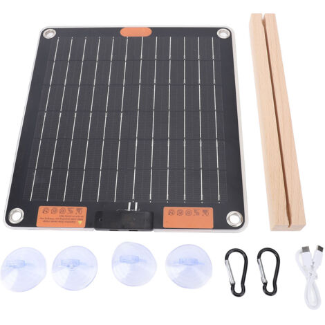 Pannello solare monocristallino da 20 W 5 V 2 A con doppia porta USB-C per telefono, fotocamera e tablet.