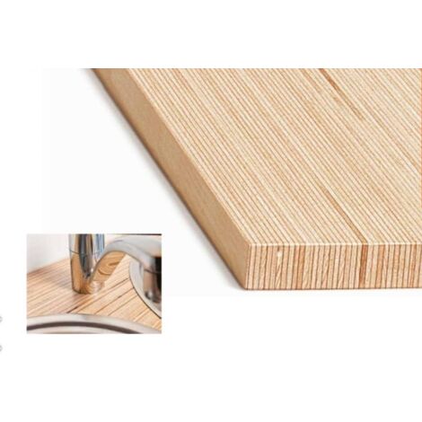 Pannello Top in legno di faggio microlamellare mm 35 x 640 x 3000