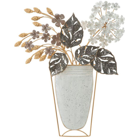 Pannello Vase 45,5x7,5x53 cm in Ferro Multicolor
