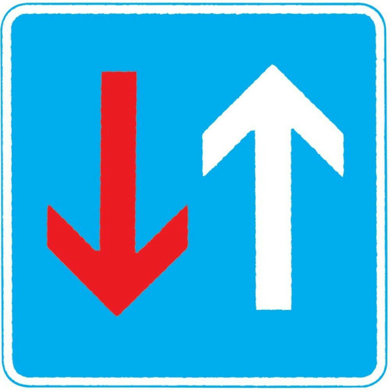 Pannello VKZ. 308. Traffico che arriva come una