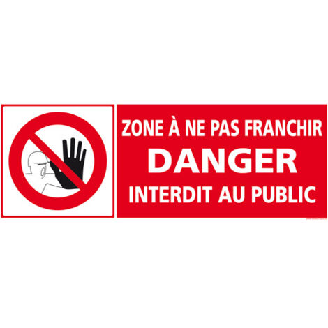 PANNEU DE SIGNALISATION DANGER (D0916) - Adhésif - 210 x 75 mm