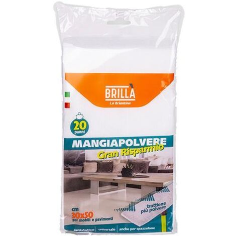 PANNI ELETTROSTATICI PER SCOPA CF 20PZ CATTURA POLVERE