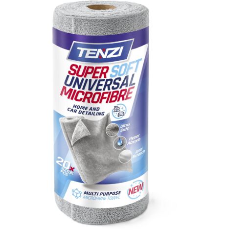 PANNI IN MICROFIBRA 3535CM IN ROTOLO, GRIGIO, 20 PEZZI - TZ 36 5905