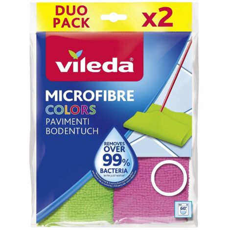 panni in microfibra lavapavimenti vileda "microfibre colors" 2 pezzi