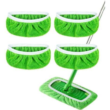 Panni in microfibra riutilizzabili per Swiffer Sweeper - Ricambi per testine del mocio, confezione da 4