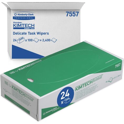 PANNI PER LA PULIZIA DI PRECISIONE KIMTECH SCIENCE 24 cartons x 100 white 2 ply sheets = 2400 sheets.