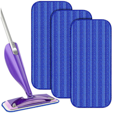 Panni riutilizzabili per lavaggio Swiffer WetJet (confezione da 6), in microfibra per la pulizia e il lavaggio dei pavimenti a umido o a secco (blu)