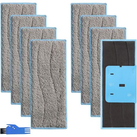 Panni umidi lavabili per iRobot Braava Jet M6 (6110) (6012) (6112) Robot lavapavimenti serie M, panni umidi di ricambio lavabili e riutilizzabili con spazzola per la pulizia (8 pezzi)