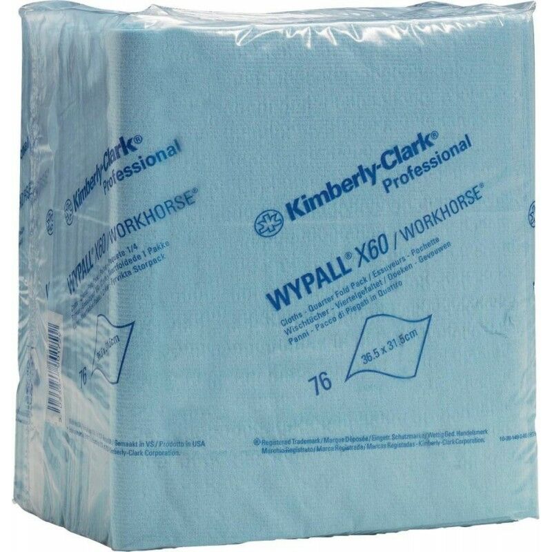 Image of Panni Wypall X60, 31,5X36,5, Blu, 76 Blatt