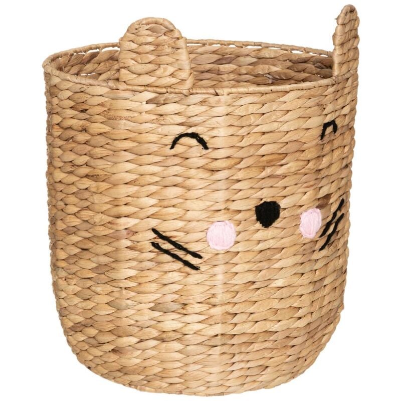 Panier enfant xl oreilles jacinthe d eau tressée H42cm Atmosphera créateur d'intérieur
