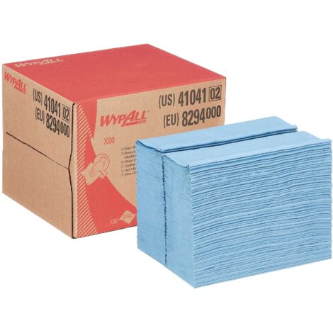 Panno assorbente WypAll® X80 8294 L.ca.427 mm x B.ca.282 mm blu 1-strato Confezione