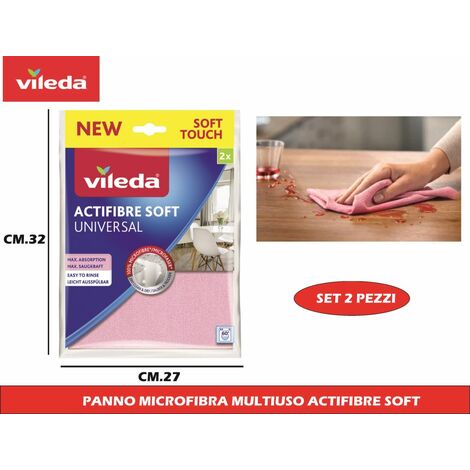 Vileda Panno Microfibra per Scopa Vapore 100g hot Spray 2pz