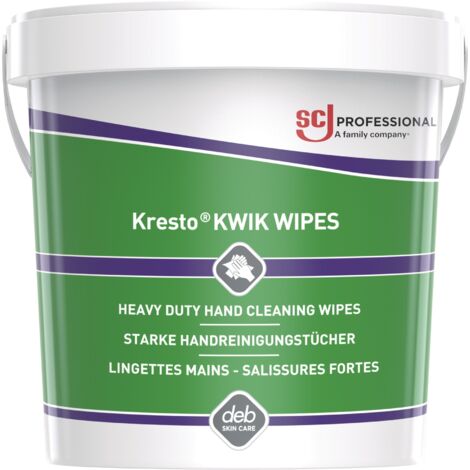 Panno per la pulizia delle mani Kresto® KWIK WIPES, potere detergente estremamente forte, 70 pezzi