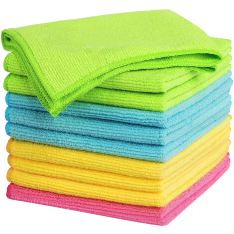Panno Per La Pulizia In Microfibra  Ultra Assorbente Resistente Multiuso Canovaccio Finestra Specchi Vetri Cucina Bagno Finestre Auto Misura Grande XL 30x30 Straccio Magico Asciugamani No Pelucchi Mul