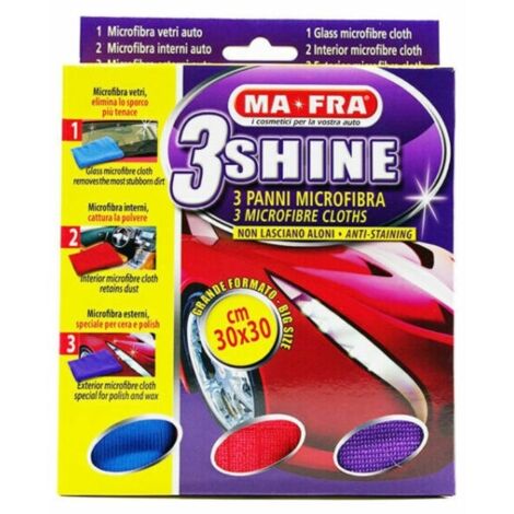 Panno pulizia Mafra auto kit  3 shine 30x30 cm