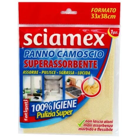 REPLOOD Panno Sciamex Camoscio 33x38cm Super Assorbente Lavabile per Pulizia Vetri