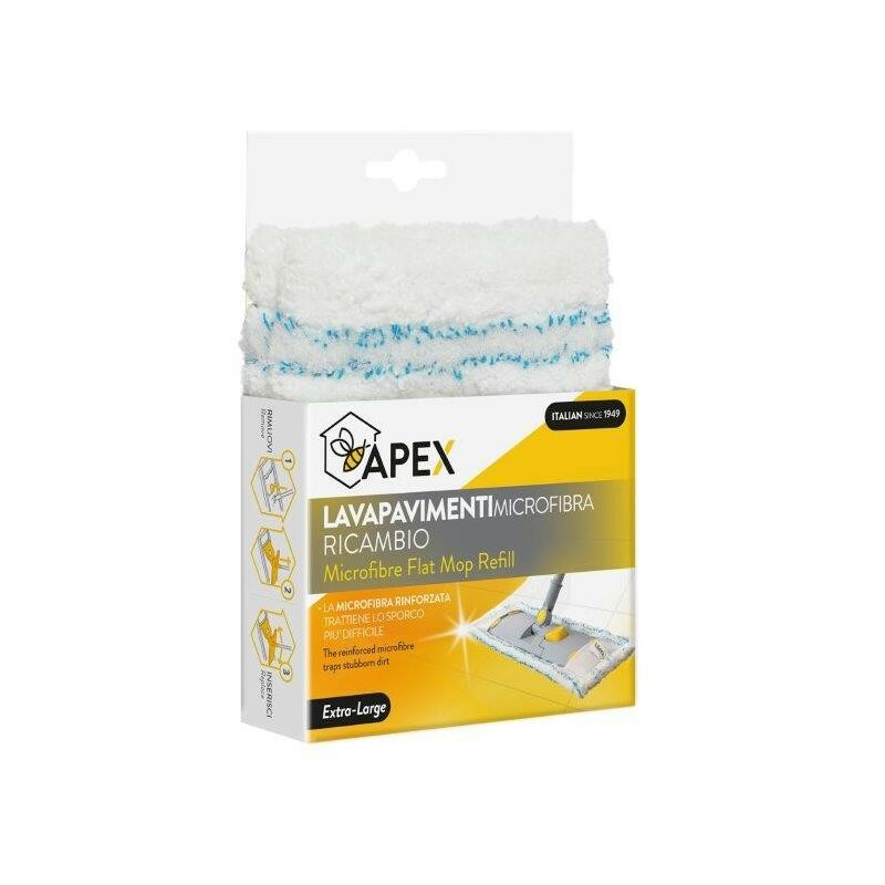 Apex - lavapavimenti microfibra ricambio flat mop CM40