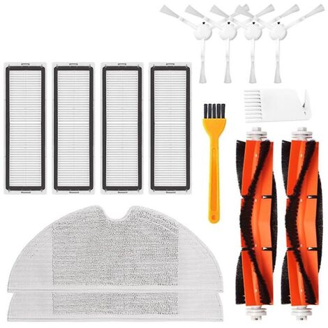 Paño de fregona con cepillo principal de 14 piezas para Xiaomi Mijia Robot 1c 2c / Stytj01zhm
