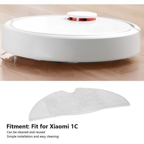[Paño de fregona] Paño de repuesto lavable para aspiradora robot 1C, fibra resistente al medio ambiente, máxima absorción (31,2 x 12,6 cm, 27 g)