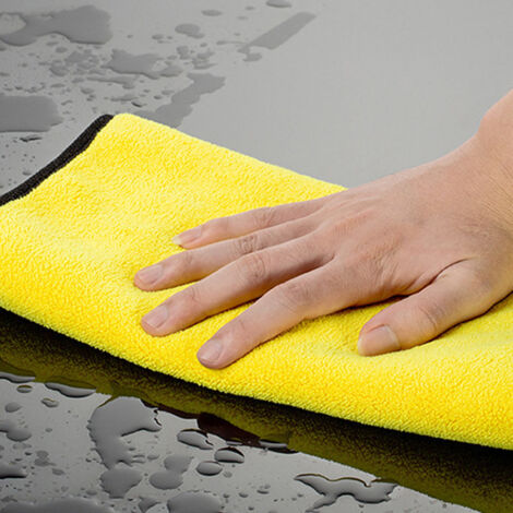 Paño de lavado de coches de cuero coral de alta densidad, altamente absorbente y que no raya, para interiores, camiones y vehículos.