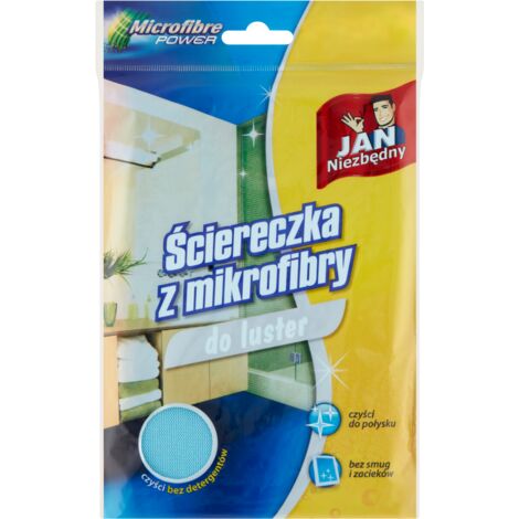 Paño de microfibra para espejos Jan Niezbędny 30x30 cm, sin marcas, 1 unidad.