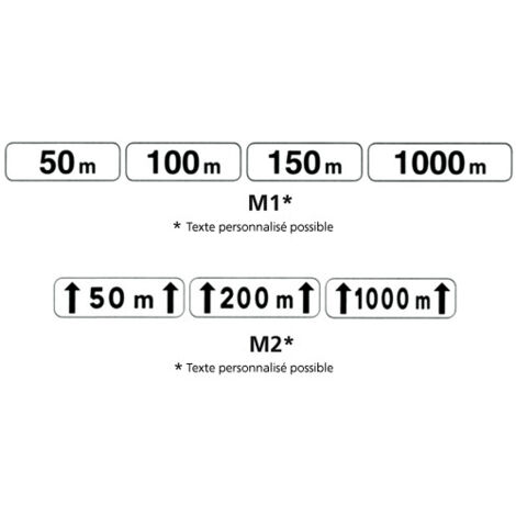Panonceaux routier - Type M1 et M2 (M1galva) - M1 - 350 x 150 mm