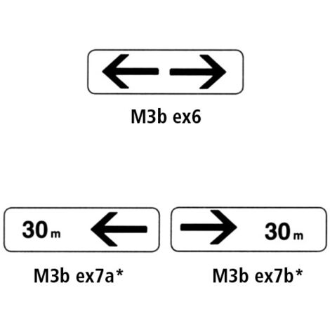 PANONCEAUX ROUTIERS - TYPE M3b (M3bex6galva) - M3b ex6 - 700 x 200 mm