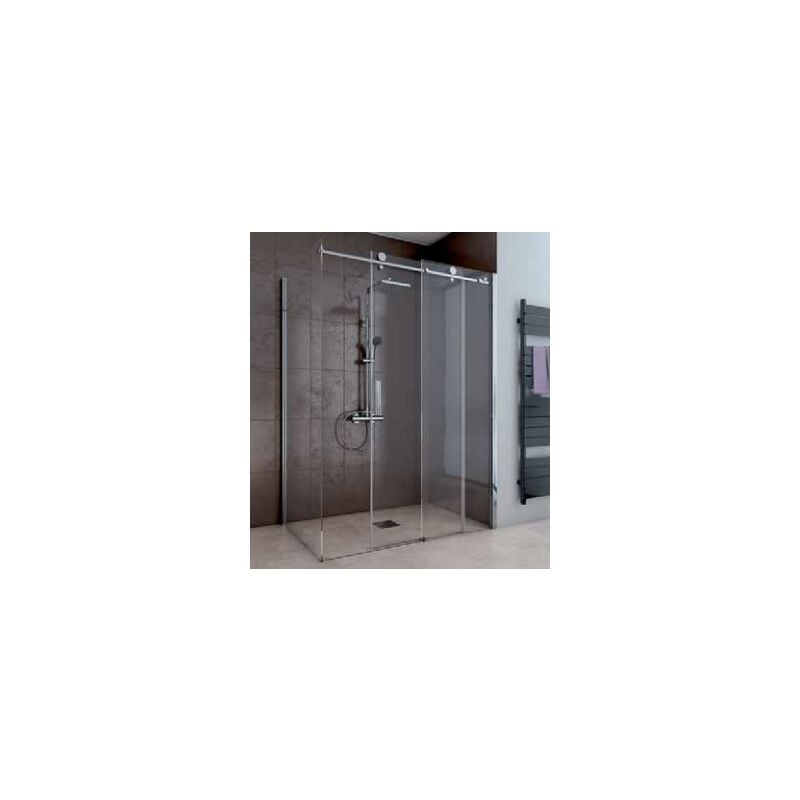 Panorama Nova porte coulissante pour association avec une paroi fixe version gauche Dimensions paroi fixe: 100 cm