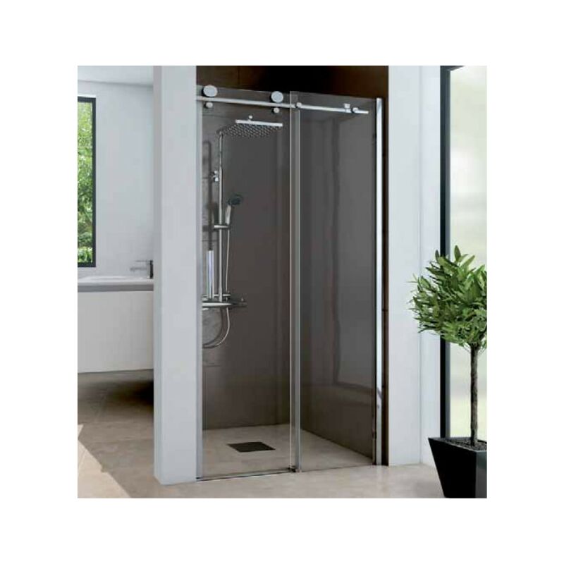 Breuer - Panorama Nova porte coulissante pour niche version droite Dimensions paroi fixe: 100 cm