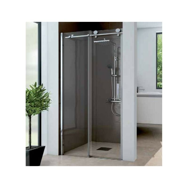 Panorama Nova porte coulissante pour niche version gauche Dimensions paroi fixe: 140 cm