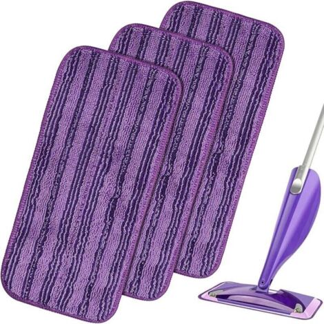 paños de fregona reutilizables, almohadillas de microfibra de repuesto, paño de repuesto para fregona Swiffer Wet Jet Spray, almohadillas de microfibra lavables, color violeta
