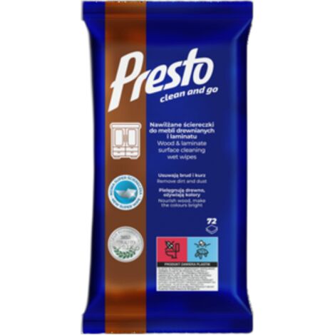 Paños de limpieza Presto para muebles de madera 72 uds.
