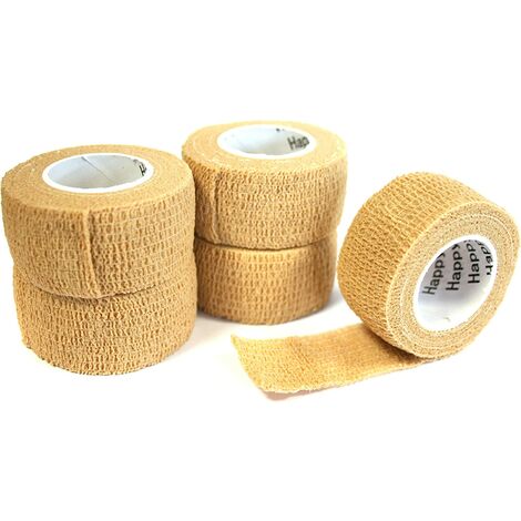 Pansement sans colle, bandage pour les doigts, autocollant, imperméable, 2,5 cm large, colour de peau,Ternel,5Pcs
