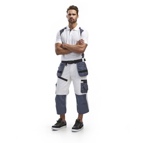 Pantacourt X1500 peintre Blanc/Gris clair - 151112101094 - Blaklader - taille 46