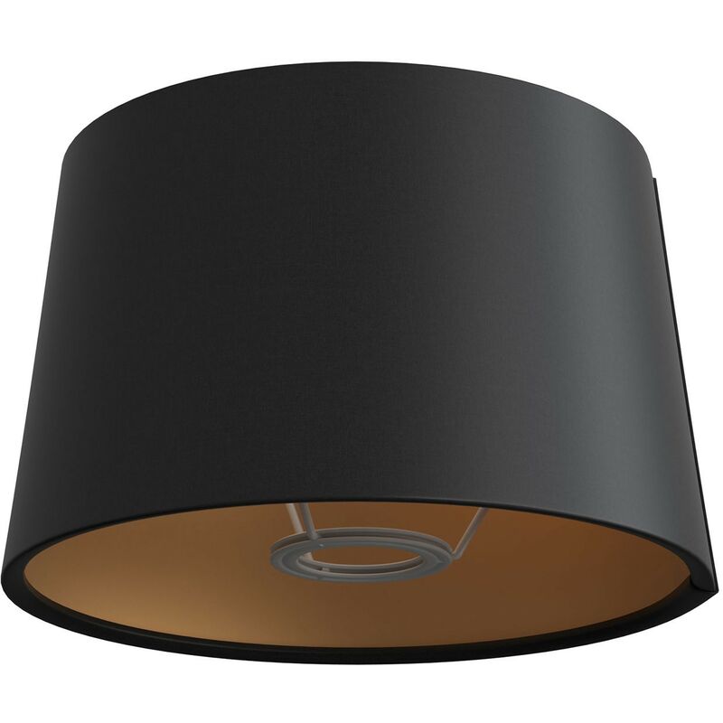 

Creative Cables - Pantalla Athena con casquillo E27 para lámpara de mesa - Made in Italy | Negro - Negro